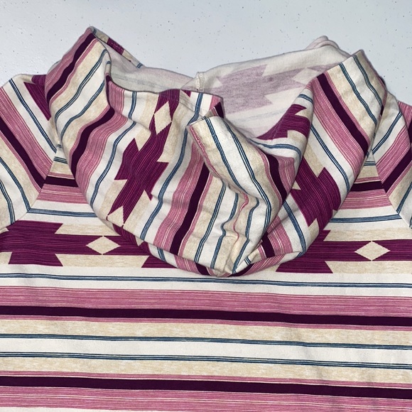 Tea Collection Girl’s Long Sleeve Southwestern Aztec Print Hooded Tunic Size 8 - Picture 7 of 9